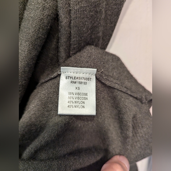 NWT Pink Clover gray green cable Knit open front Cardigan Sweater Grandma sz XS - Picture 7 of 7